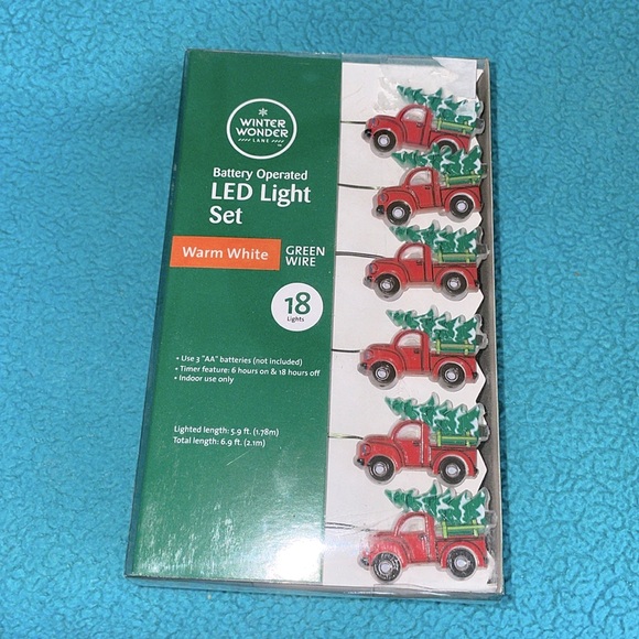 Other - NEW Red Pickup Truck Battery Operated LED Christmas String Lights 18 lights